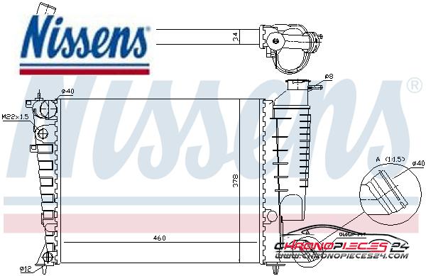 Achat de NISSENS 61335A Radiateur, refroidissement du moteur pas chères