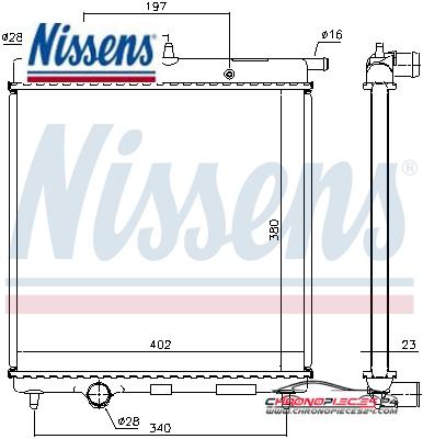 Achat de NISSENS 61277 Radiateur, refroidissement du moteur pas chères