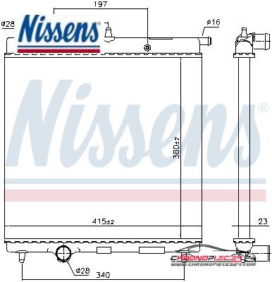 Achat de NISSENS 61277 Radiateur, refroidissement du moteur pas chères