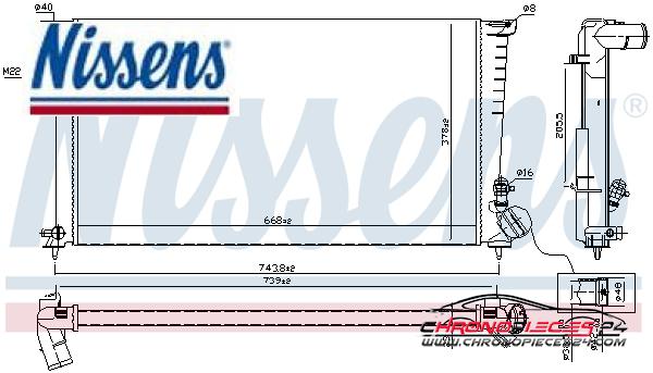 Achat de NISSENS 61315 Radiateur, refroidissement du moteur pas chères