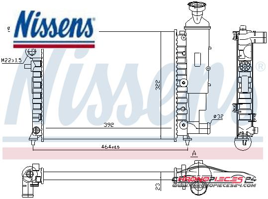 Achat de NISSENS 61358 Radiateur, refroidissement du moteur pas chères