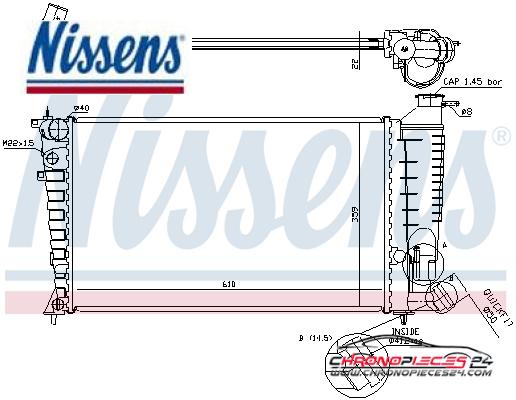 Achat de NISSENS 61379 Radiateur, refroidissement du moteur pas chères