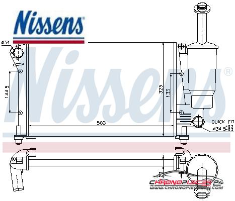 Achat de NISSENS 617853 Radiateur, refroidissement du moteur pas chères