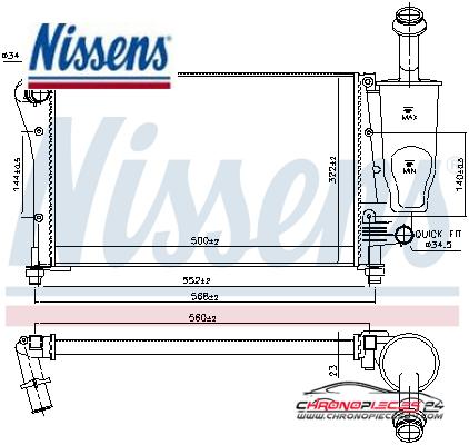 Achat de NISSENS 617853 Radiateur, refroidissement du moteur pas chères