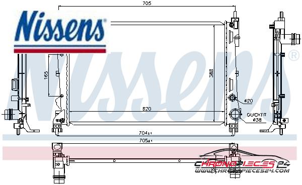 Achat de NISSENS 617854 Radiateur, refroidissement du moteur pas chères