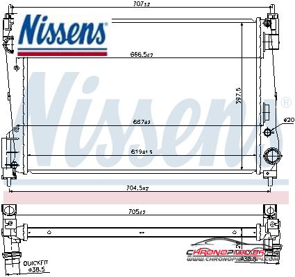 Achat de NISSENS 61919 Radiateur, refroidissement du moteur pas chères