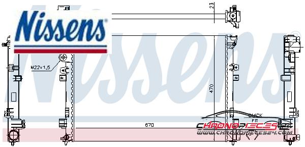 Achat de NISSENS 61875A Radiateur, refroidissement du moteur pas chères