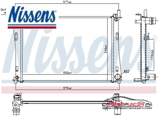 Achat de NISSENS 62028A Radiateur, refroidissement du moteur pas chères