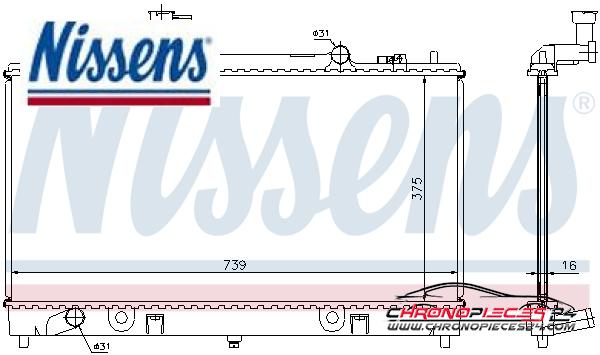 Achat de NISSENS 62466A Radiateur, refroidissement du moteur pas chères