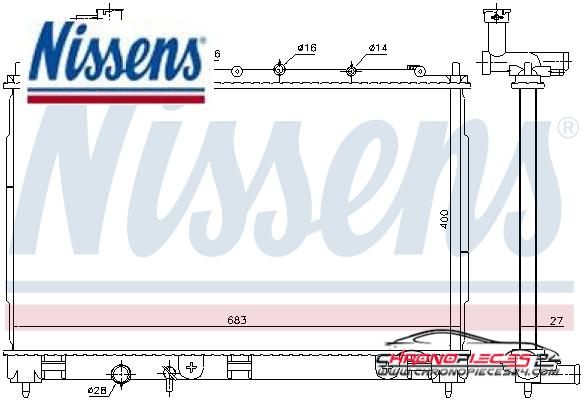 Achat de NISSENS 628987 Radiateur, refroidissement du moteur pas chères