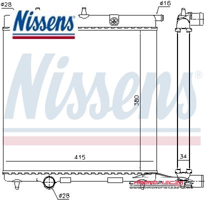 Achat de NISSENS 63505 Radiateur, refroidissement du moteur pas chères