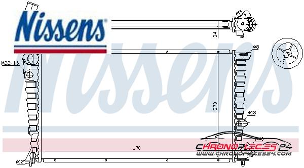 Achat de NISSENS 63508 Radiateur, refroidissement du moteur pas chères