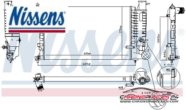 Achat de NISSENS 63578A Radiateur, refroidissement du moteur pas chères