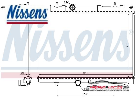 Achat de NISSENS 63606A Radiateur, refroidissement du moteur pas chères