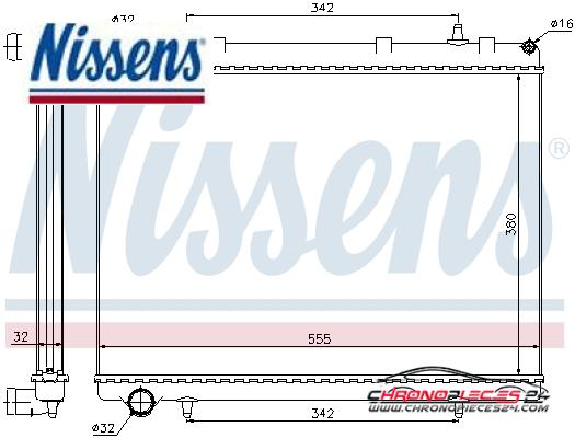 Achat de NISSENS 63601 Radiateur, refroidissement du moteur pas chères