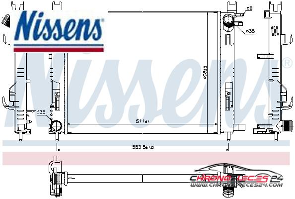 Achat de NISSENS 637624 Radiateur, refroidissement du moteur pas chères