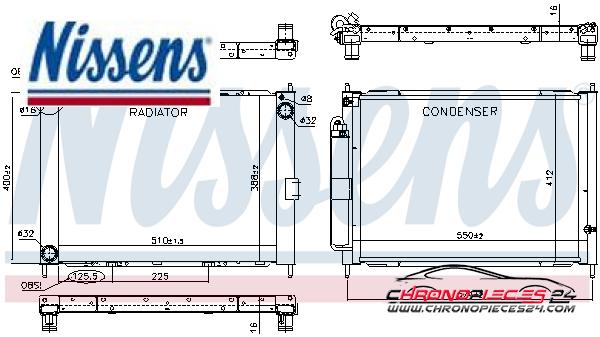 Achat de NISSENS 637625 Module de refroidissement pas chères