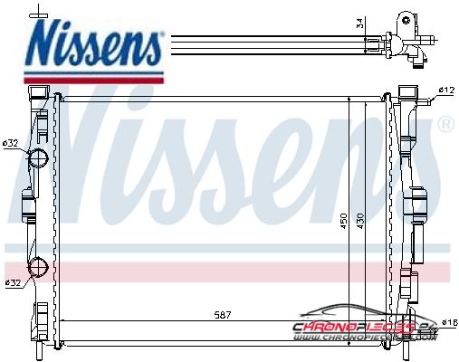 Achat de NISSENS 63769 Radiateur, refroidissement du moteur pas chères