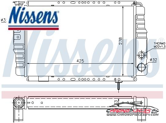 Achat de NISSENS 63770 Radiateur, refroidissement du moteur pas chères