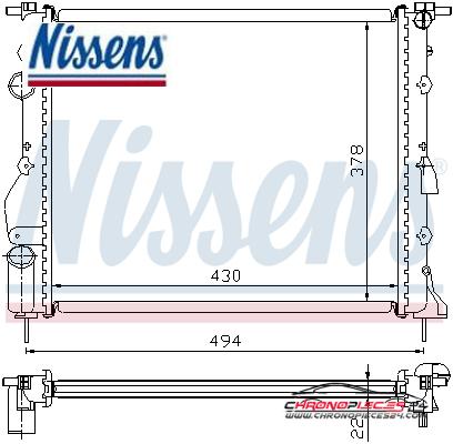 Achat de NISSENS 63884 Radiateur, refroidissement du moteur pas chères