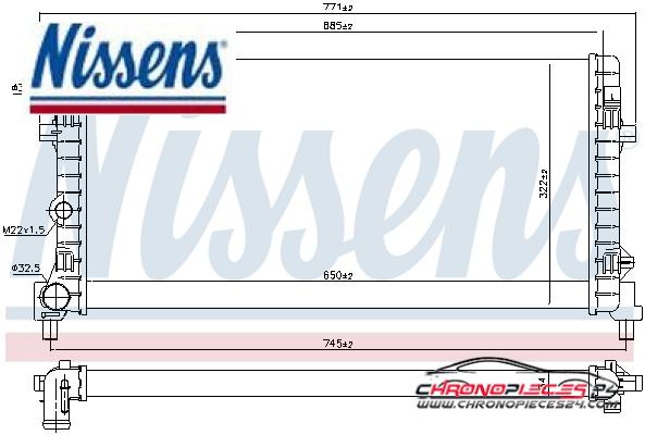 Achat de NISSENS 640012 Radiateur, refroidissement du moteur pas chères