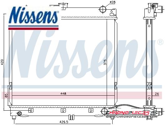 Achat de NISSENS 64162 Radiateur, refroidissement du moteur pas chères