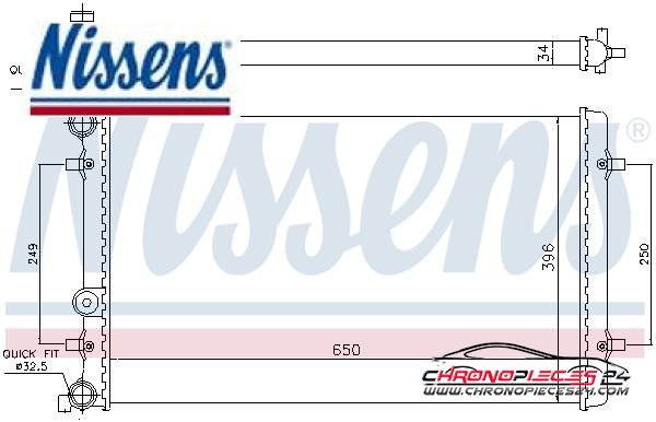 Achat de NISSENS 65011 Radiateur, refroidissement du moteur pas chères