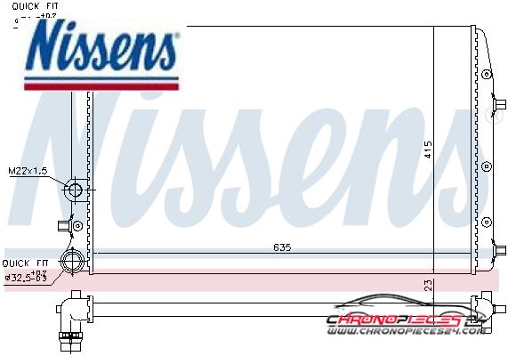 Achat de NISSENS 652711 Radiateur, refroidissement du moteur pas chères