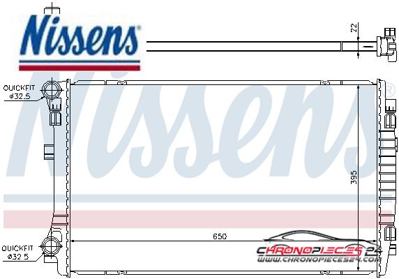 Achat de NISSENS 65303 Radiateur, refroidissement du moteur pas chères