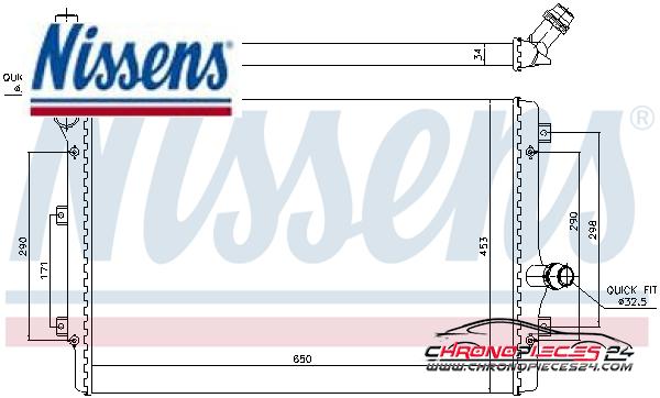 Achat de NISSENS 65281A Radiateur, refroidissement du moteur pas chères