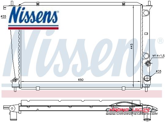 Achat de NISSENS 67039 Radiateur, refroidissement du moteur pas chères