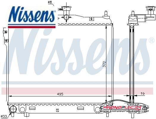 Achat de NISSENS 67495 Radiateur, refroidissement du moteur pas chères