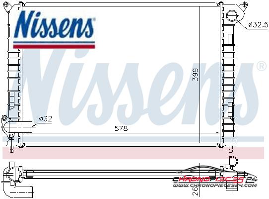 Achat de NISSENS 69700A Radiateur, refroidissement du moteur pas chères