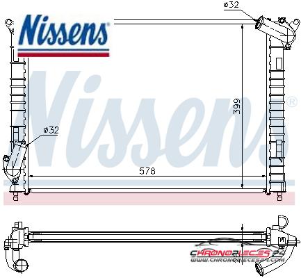 Achat de NISSENS 69701A Radiateur, refroidissement du moteur pas chères