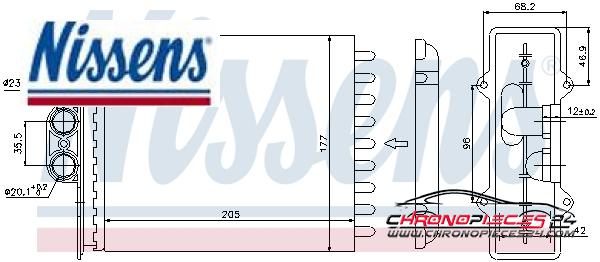 Achat de NISSENS 72657 Système de chauffage pas chères