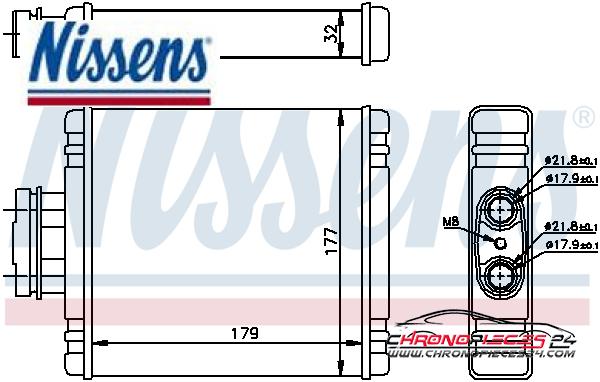 Achat de NISSENS 73654 Système de chauffage pas chères