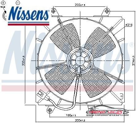 Achat de NISSENS 85000 Ventilateur, refroidissement du moteur pas chères