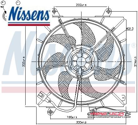 Achat de NISSENS 85014 Ventilateur, refroidissement du moteur pas chères