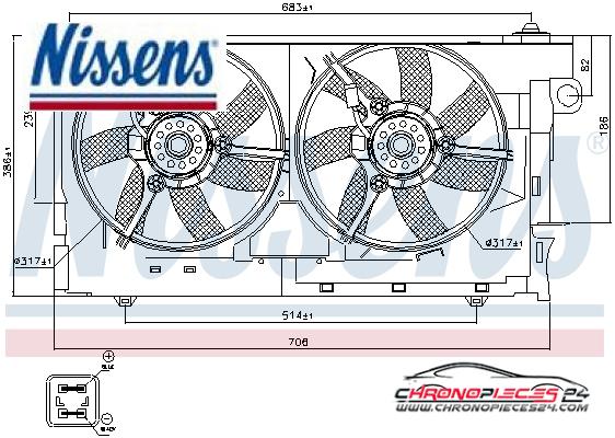 Achat de NISSENS 85084 Ventilateur, refroidissement du moteur pas chères