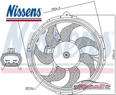 Achat de NISSENS 85040 Ventilateur, refroidissement du moteur pas chères