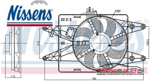 Achat de NISSENS 85133 Ventilateur, refroidissement du moteur pas chères