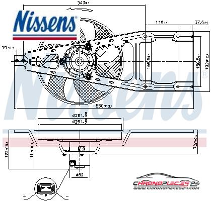 Achat de NISSENS 85134 Ventilateur, refroidissement du moteur pas chères