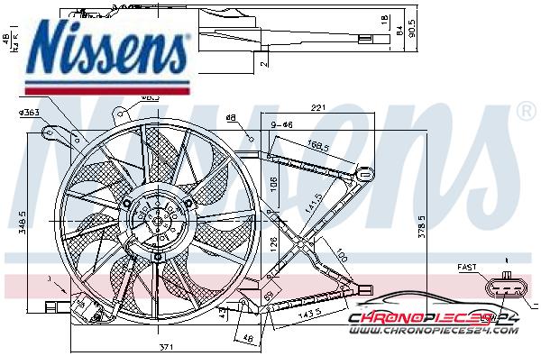 Achat de NISSENS 85154 Ventilateur, refroidissement du moteur pas chères