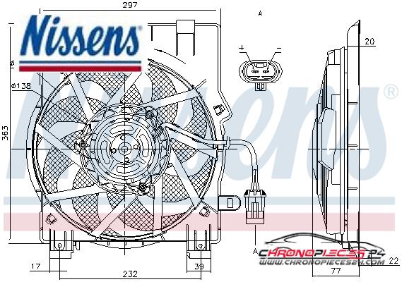 Achat de NISSENS 85197 Ventilateur, condenseur de climatisation pas chères