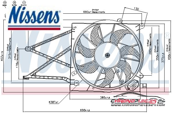 Achat de NISSENS 85176 Ventilateur, refroidissement du moteur pas chères