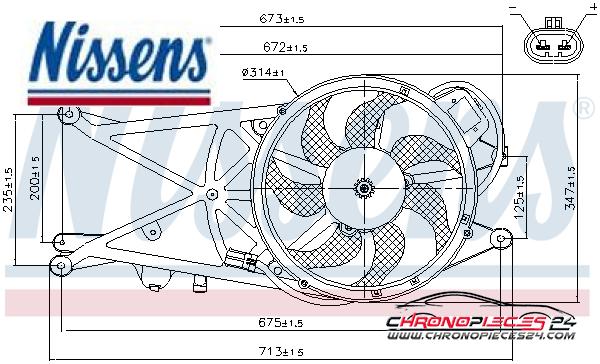 Achat de NISSENS 85204 Ventilateur, condenseur de climatisation pas chères