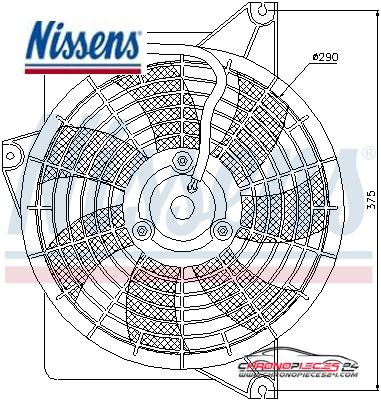 Achat de NISSENS 85371 Ventilateur, condenseur de climatisation pas chères