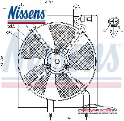 Achat de NISSENS 85356 Ventilateur, condenseur de climatisation pas chères