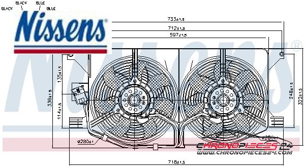 Achat de NISSENS 85402 Ventilateur, condenseur de climatisation pas chères