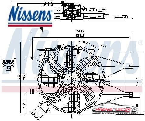 Achat de NISSENS 85434 Ventilateur, refroidissement du moteur pas chères